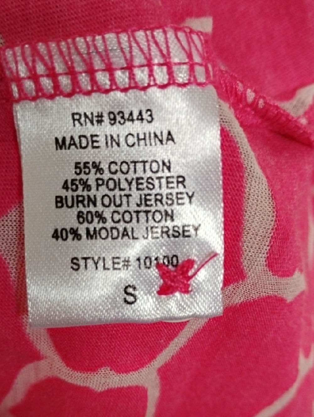 D- NWT Honeydew Intimates Hot Pink Geometric Henley Top - Picture 11 of 12